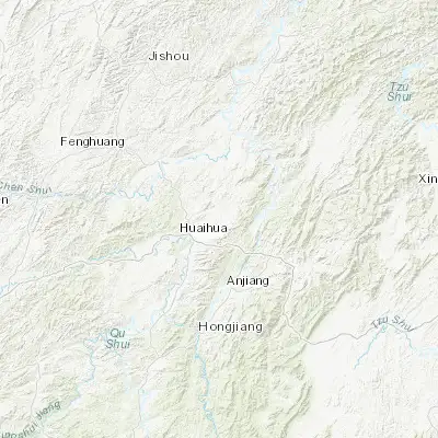 Map showing location of Luyang (27.623890, 110.098890)