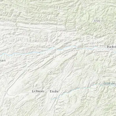 Map showing location of Miaoyu (30.868680, 109.646140)