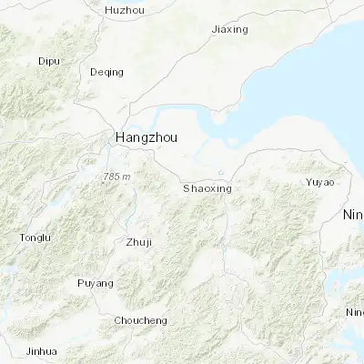 Map showing location of Shaoxing (30.002370, 120.578640)