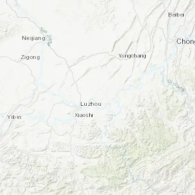 Map showing location of Taifu (28.981980, 105.637020)