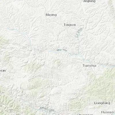 Map showing location of Wujiahe (34.671670, 105.243890)