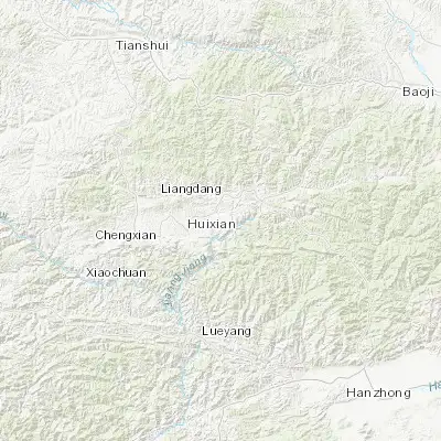 Map showing location of Xianlong (33.814200, 106.244760)