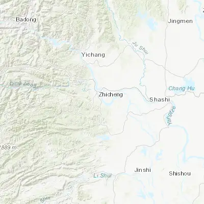 Map showing location of Zhicheng (30.295560, 111.504720)