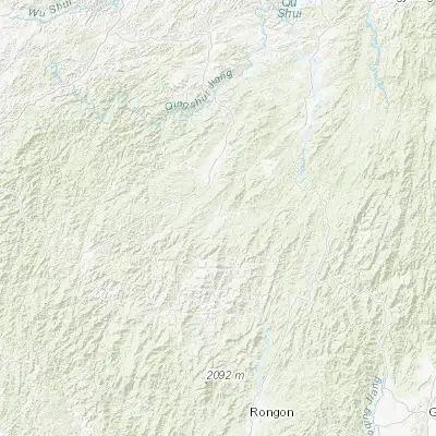 Map showing location of Zhongchao (26.137500, 109.220000)