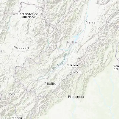 Map showing location of Agrado (2.257250, -75.771420)