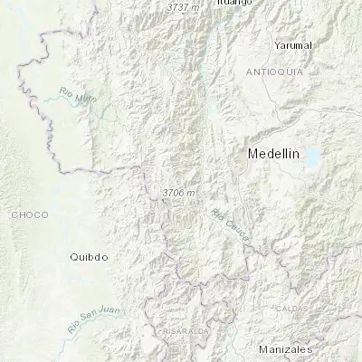 Map showing location of Betulia (6.112840, -75.983780)