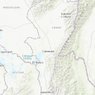 Map showing location of Chiriguaná (9.362380, -73.603130)