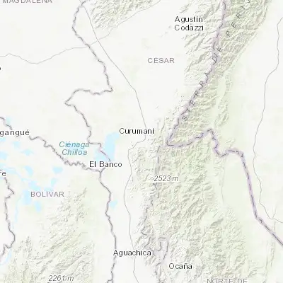 Map showing location of Curumaní (9.199920, -73.542740)