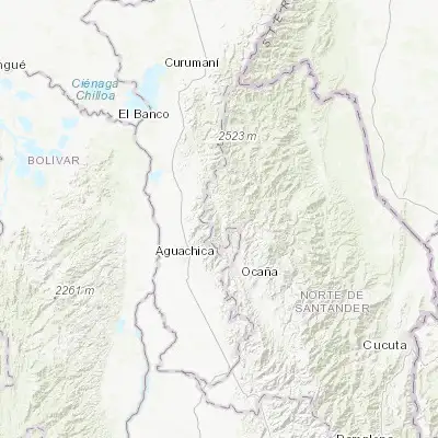 Map showing location of El Carmen (8.510640, -73.447760)