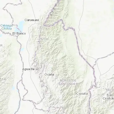 Map showing location of El Tarra (8.575620, -73.094890)