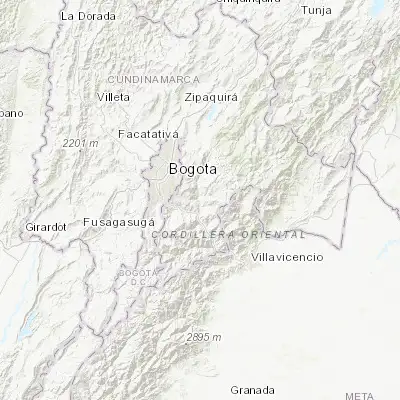 Map showing location of Fómeque (4.487970, -73.897490)