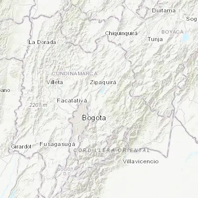 Map showing location of Guasca (4.866010, -73.877480)