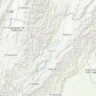 Map showing location of Íquira (2.648670, -75.634570)