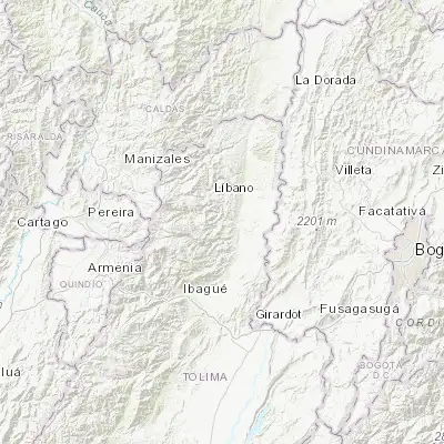 Map showing location of Junín (4.783330, -75.016670)