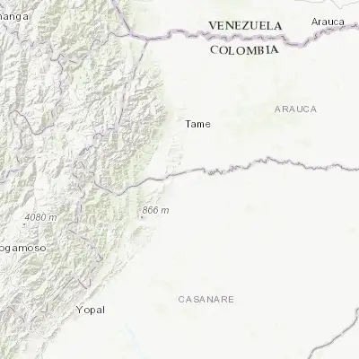 Map showing location of Municipio Hato Corozal (6.156760, -71.763720)