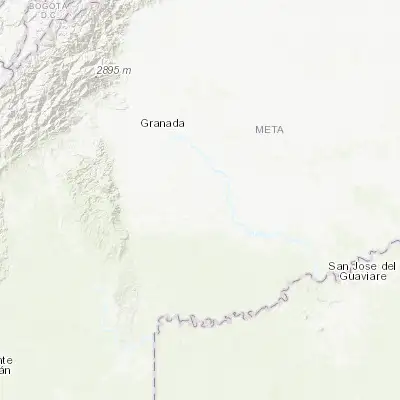 Map showing location of Puerto Lleras (3.022250, -73.404400)