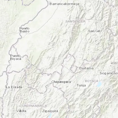 Map showing location of Vélez (6.013350, -73.673520)