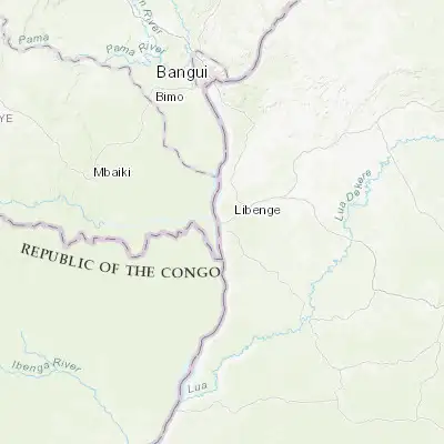 Map showing location of Libenge (3.653320, 18.635660)