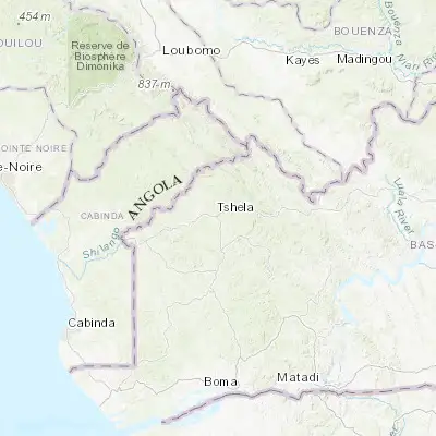 Map showing location of Tshela (-4.997070, 12.948400)