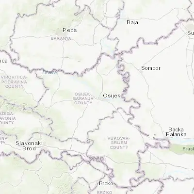 Map showing location of Višnjevac (45.568610, 18.613890)