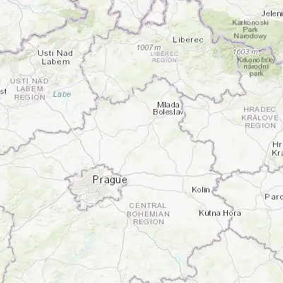 Map showing location of Benátky nad Jizerou (50.290850, 14.823430)