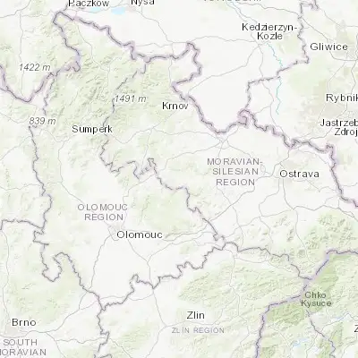 Map showing location of Budišov nad Budišovkou (49.795110, 17.629690)