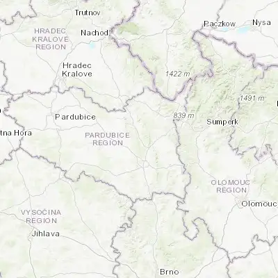 Map showing location of Česká Třebová (49.904360, 16.444130)