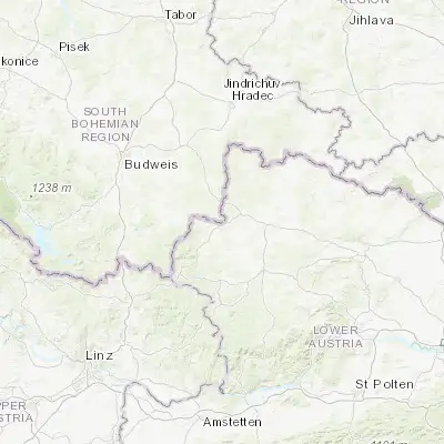 Map showing location of České Velenice (48.768510, 14.963680)