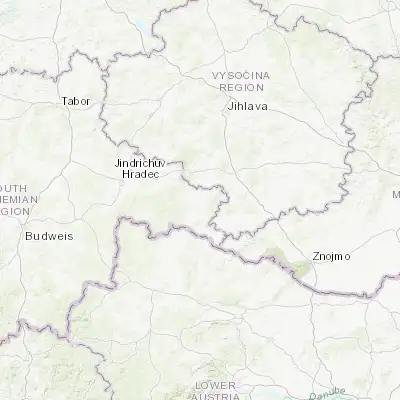 Map showing location of Dačice (49.081540, 15.437270)