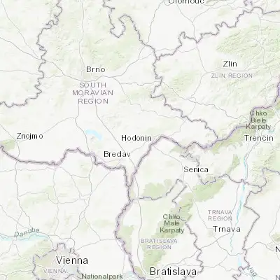 Map showing location of Dolní Bojanovice (48.858610, 17.028590)