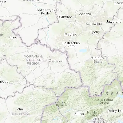 Map showing location of Horní Suchá (49.797800, 18.481890)