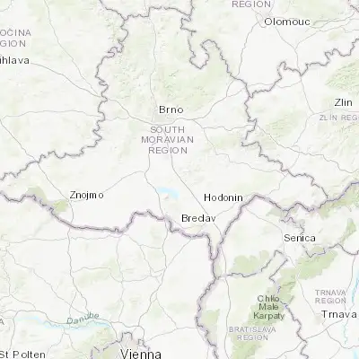 Map showing location of Hustopeče (48.940850, 16.737620)