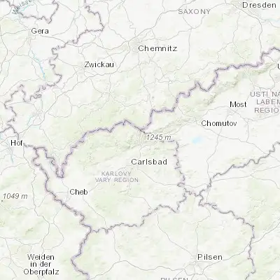 Map showing location of Jáchymov (50.358460, 12.934650)