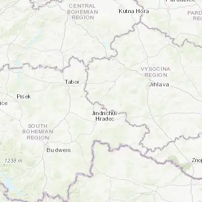 Map showing location of Kamenice nad Lipou (49.303030, 15.075190)