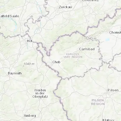 Map showing location of Kynšperk nad Ohří (50.118930, 12.530270)