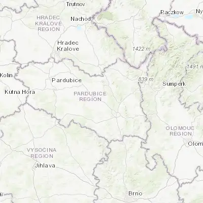 Map showing location of Litomyšl (49.868090, 16.312980)