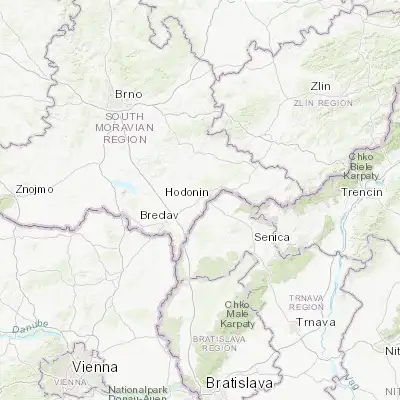 Map showing location of Lužice (48.840980, 17.071040)