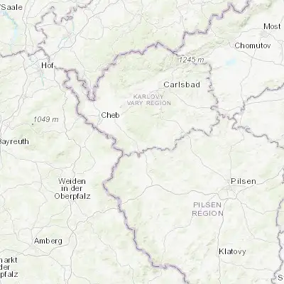 Map showing location of Mariánské Lázně (49.964590, 12.701180)