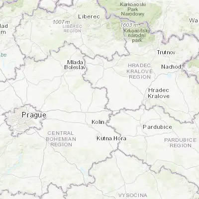 Map showing location of Městec Králové (50.207180, 15.297580)