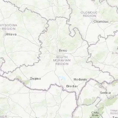 Map showing location of Modřice (49.119280, 16.604460)