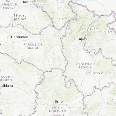 Map showing location of Moravská Třebová (49.757930, 16.664260)