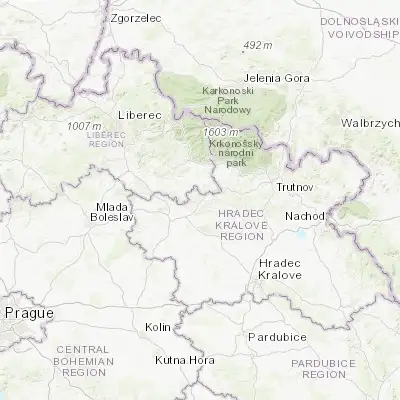 Map showing location of Nová Paka (50.494490, 15.515030)