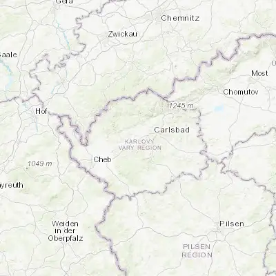 Map showing location of Nové Sedlo (50.206470, 12.738000)