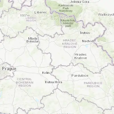 Map showing location of Nový Bydžov (50.241500, 15.490820)