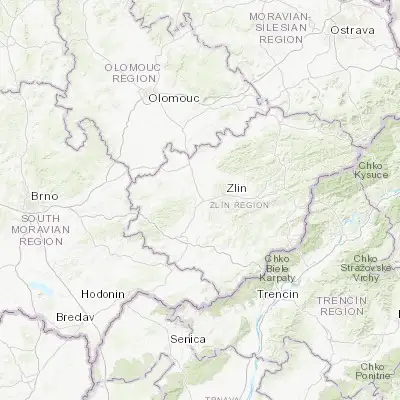 Map showing location of Otrokovice (49.209340, 17.539440)