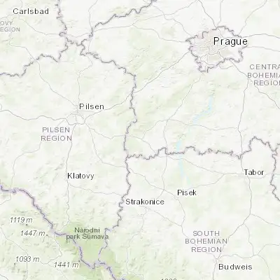 Map showing location of Rožmitál pod Třemšínem (49.601960, 13.864300)