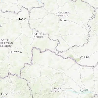 Map showing location of Slavonice (48.997530, 15.351540)