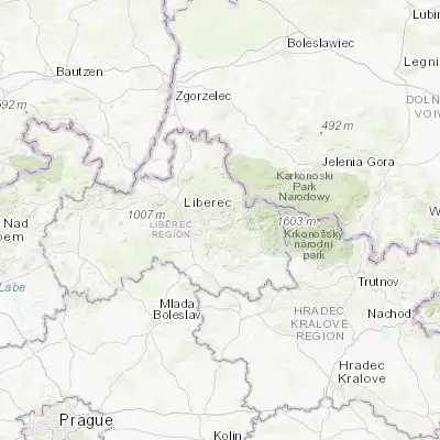 Map showing location of Smržovka (50.738200, 15.246390)