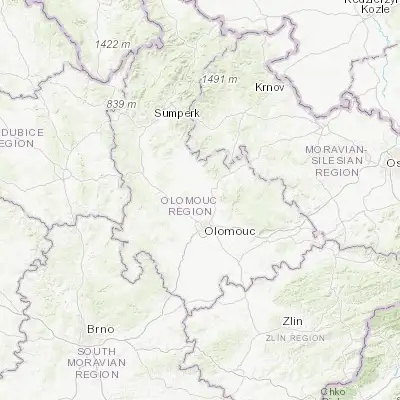 Map showing location of Štěpánov (49.684040, 17.220410)