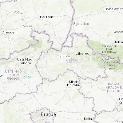 Map showing location of Stráž pod Ralskem (50.702800, 14.801020)